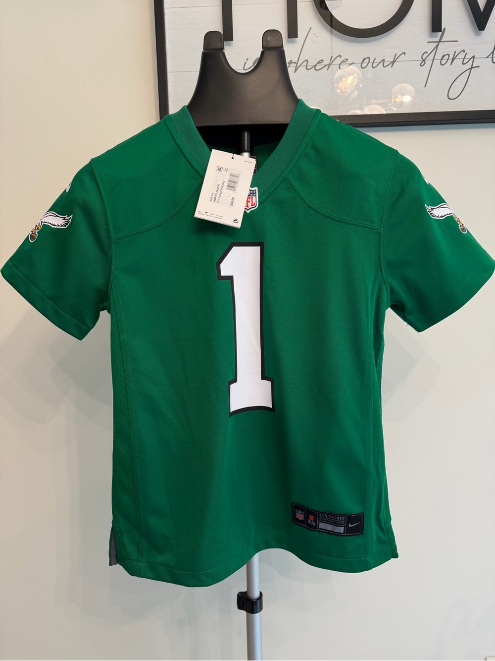 Nike Philadelphia Eagles Jalen Hurts #1 Jersey Green Youth Unisex S-8 NFL